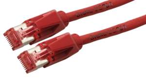 Kabel RJ45 S/FTP Cat6 0,5 m, czerw.