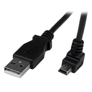 USB Cable 2.0 A/m-Mini B/m 90° 2m Black