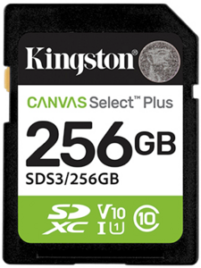 Carte SD 256 Go Kingston Canvas Select P