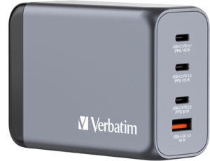 Verbatim 240 W 4-Port GaN Ladeadapter