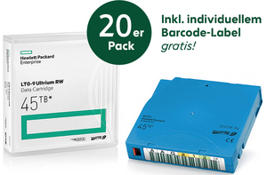 HPE LTO 9 Tape + Label PROMO 20 St