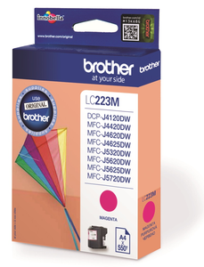 Brother LC-223M tintapatron, bíborvörös