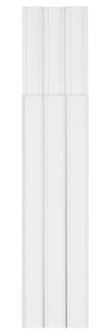 Kabelkanal eckig 2,1x1,0mm 1m weiß 3Stk