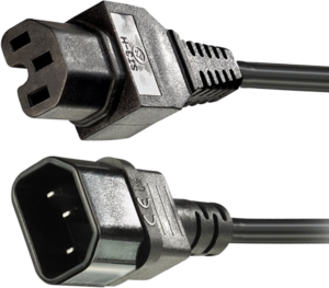 Power Cable C14/m - C15/f 2m Black