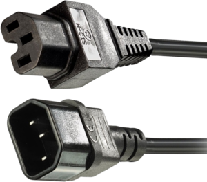 Câble alimentation C14 m.-C15 f. 2m noir