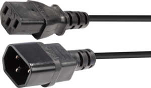 Power Cable C13 - C14 1m Black