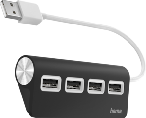 Hama USB Hub 2.0 4-port Black/White
