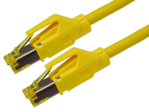 Patchkabel RJ45 S/FTP Cat6a 0,5 m gelb