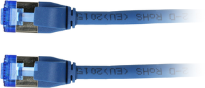 Patch kabel RJ45 S/FTP Cat6a 0,25m modrý