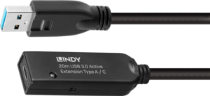 LINDY USB Typ C-A Aktiv-Verlängerung 20m