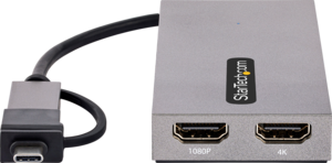 Adaptador USB tipo A/C m. - 2 x HDMI f.