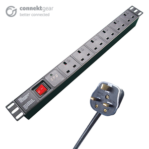 ConnektGear 3m 6 Way Surge Protected