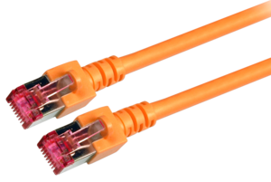 Câble patch RJ45 S/FTP Cat6 1 m orange