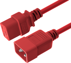 Câble alim. C20 m. - C19 f., 3 m rouge