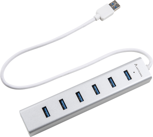 ARTICONA USB Hub 3.0 7-Port alu/weiß