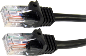 Cable patch RJ45 U/UTP Cat5e 1 m negro