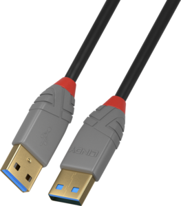 Lindy - Cavo Prolunga USB 2.0 Anthra Line 3 Metri, Connettore USB Tipo