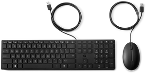 Kit de teclado e rato com fio HP