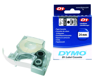 Dymo D1 Label Tape Green/Black 24mm
