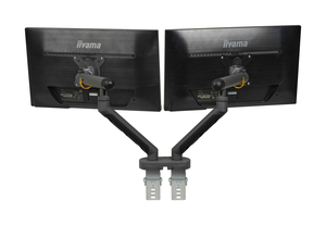 Bakker BE Flexible Dual Monitor Arm Grey