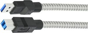 Delock USB 3.0 Typ A - B Kabel silber