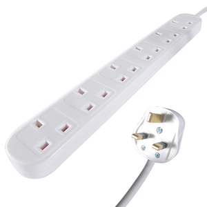 Power Strip 6x Surge Prot. 3.0m White