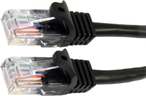 Cable patch RJ45 U/UTP Cat5e 3 m negro