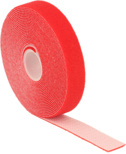 Hook-and-Loop Cable Tie Roll 5m Red