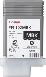 Encre Canon PFI-102MBK, noir mat