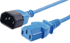 Cable alimentac. C13h - C14m 0,5 m, azul