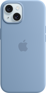 Coque silicone Apple iPhone15 bleu hiver