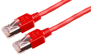Patch Cable RJ45 S/UTP Cat5e 0.5m Red
