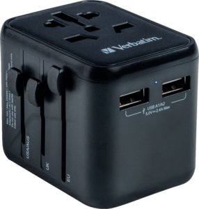 Verbatim Welt + 2x USB Reiseadapter