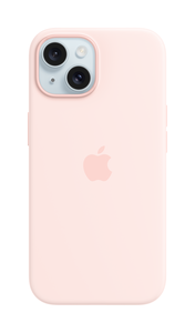 Funda silicona Apple iPhone 15 rosa cl.