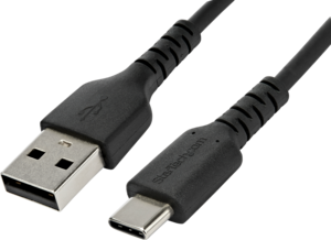 StarTech USB 2.0 Type-C to A Cable Black Rugged EMI Protection