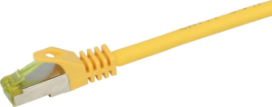 RJ45 patchkábel S/FTP Cat6a 0,25 m, sár.