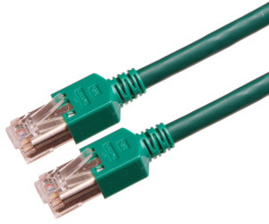 Câble patch RJ45 S/FTP Cat5e, 1 m, vert