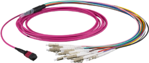 LWL Kabel siec.MTP/MPO gn - 12xLC wt 2 m