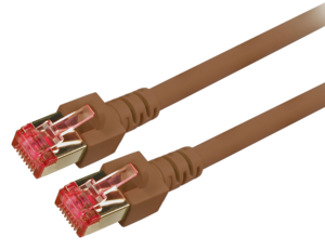 Câble patch RJ45 S/FTP Cat6 0,5m marron