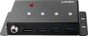 Hub USB 3.0 LINDY 4 puertos metal