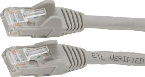 Câble patch RJ45 U/UTP Cat6, 1 m, gris