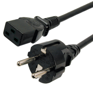 Power Cable Local/m - C19/f 3.0m Black