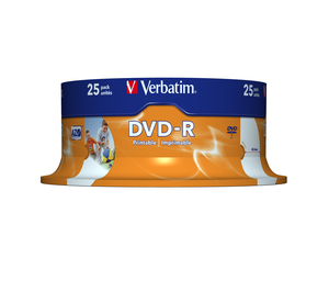 Verbatim DVD-R 4,7 GB 16x Inkjet SP(25)