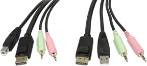 StarTech KVM DP USB audió kábel 1,8 m