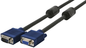VGA Monitor Cable HD15/m-f 2m Black