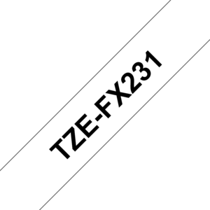 Fita etiq. Brother TZe-FX231 12mmx8m br.