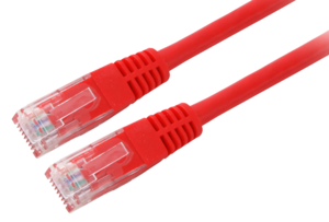 Câble patch RJ45 U/UTP Cat5e, 1 m, rouge