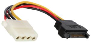 Power Adapter SATA/m - 4-pin/f 0.12m