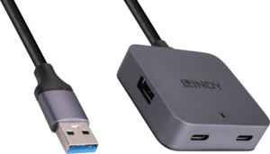 Hub USB LINDY 3.0 4 puertos 10 m