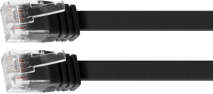 Patch Cable Flat RJ45 UTP Cat6 1.0m Bl.